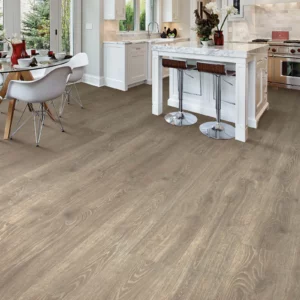 Wood-look laminate in dining area | Petersen's Carpet & Flooring