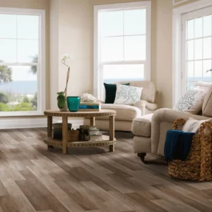 luxury vinyl plank flooring in a living room | Petersen's Carpet & Flooring