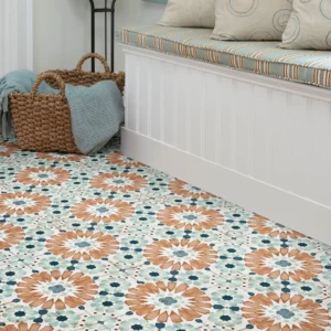 Patterned tile in a room | Petersen's Carpet & Flooring