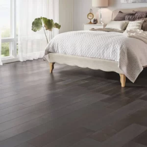 Hardwood flooring in a bedroom | Petersen's Carpet & Flooring